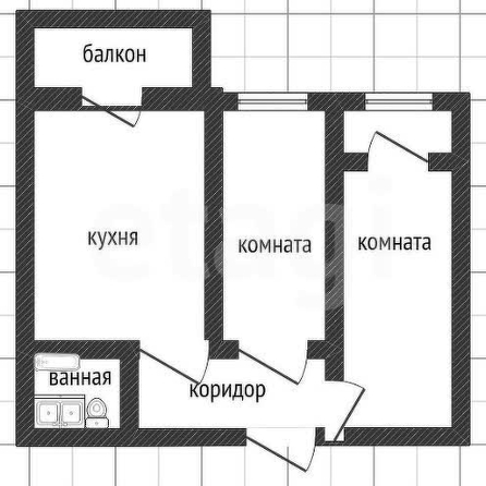 
  Продается 2-комн. квартира 56.3 м². Фото 12.