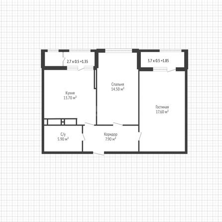 
  Продается 2-комн. квартира 59.6 м², в ЖК Сердце. Фото 1.