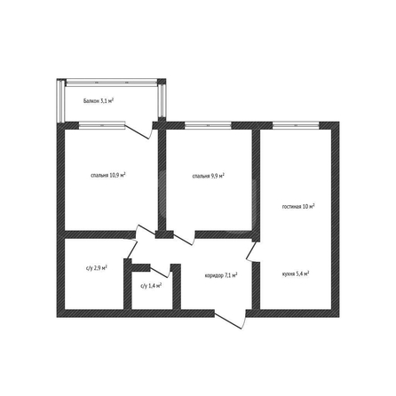 
  Продается 2-комн. квартира 48.89 м². Фото 1.
