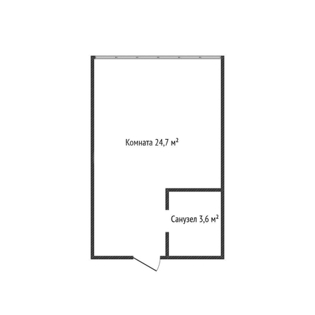 
  Продается студия 28.3 м². Фото 1.