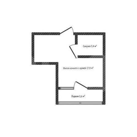 
  Продается студия 23 м², в ЖК Клубный квартал Европа 6, литера 7. Фото 1.