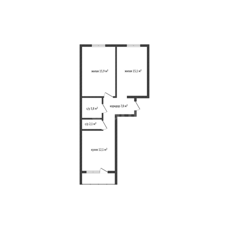 
  Продается 2-комн. квартира 58.4 м², в ЖК Сограт, литера 9. Фото 1.