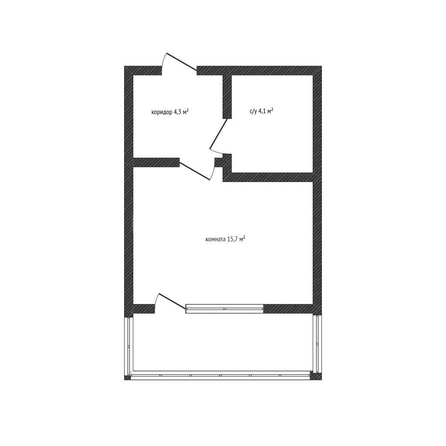 
  Продается студия 24.1 м². Фото 1.
