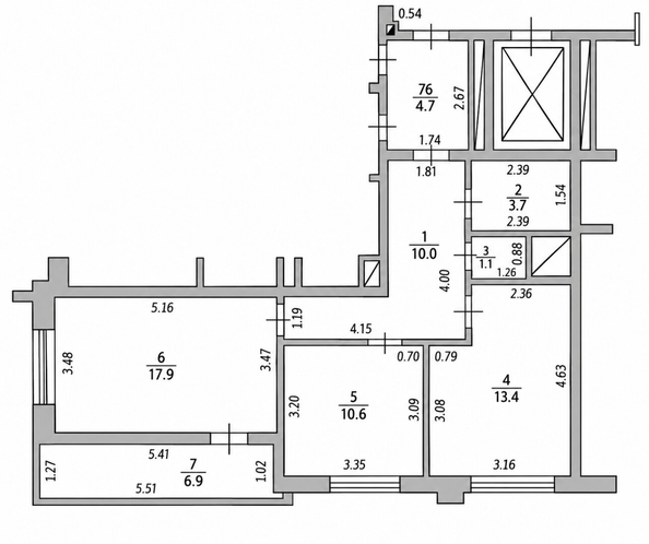 
  Продается 2-комн. квартира 62.3 м². Фото 8.
