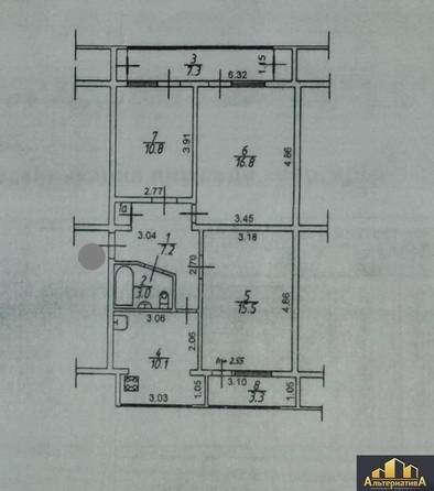 
  Продается 3-комн. квартира 74 м². Фото 12.