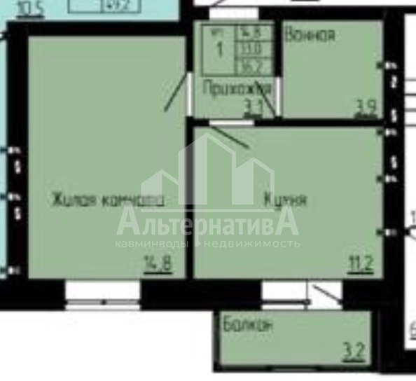 
  Продается 1-комн. квартира 36.2 м². Фото 2.