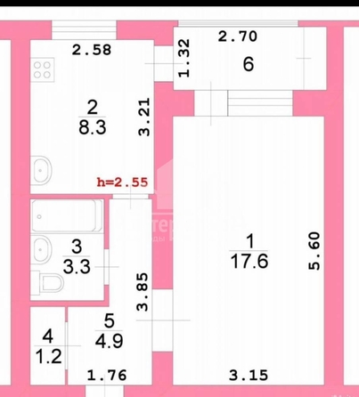 
  Продается 1-комн. квартира, 41.3 м², Орджоникидзе ул
. Фото 7.