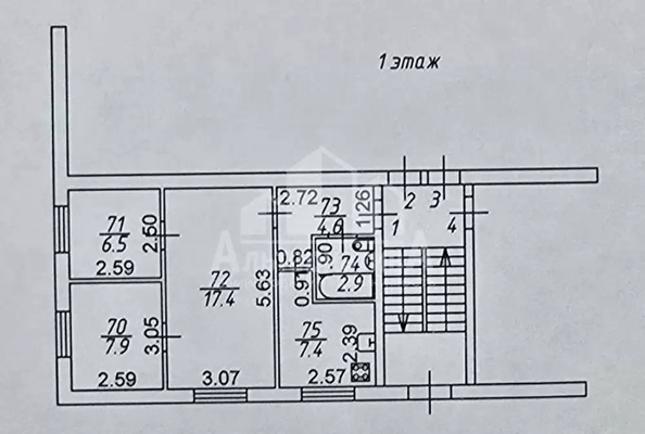 
  Продается 3-комн. квартира 46 м². Фото 10.