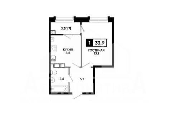
  Продается 1-комн. квартира, 33.9 м², Катыхина ул
. Фото 5.