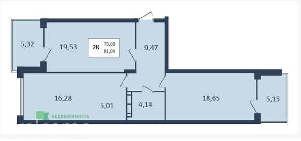 
  Продается 2-комн. квартира 81.04 м², в ЖК Клубный дом Скай. Фото 9.