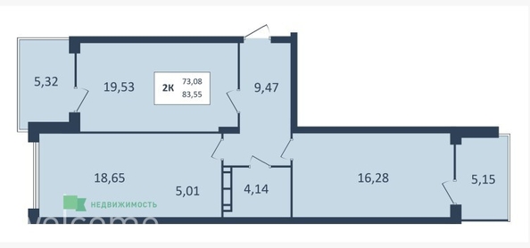 
  Продается 2-комн. квартира, 83.55 м², ЖК Клубный дом SKY (Скай)
. Фото 9.