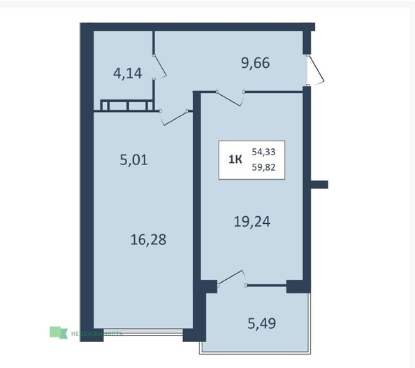 
  Продается 1-комн. квартира, 59.82 м², ЖК Клубный дом SKY (Скай)
. Фото 9.
