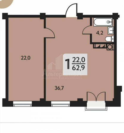 
  Продается 2-комн. квартира 63.5 м². Фото 2.