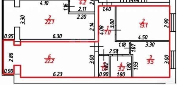 
  Продается 2-комн. квартира 56 м². Фото 6.