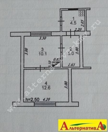 
  Продается 2-комн. квартира 32.2 м². Фото 4.