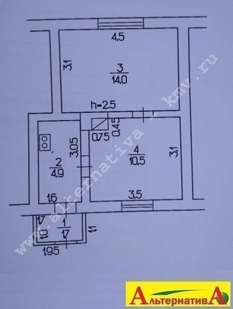 
  Продается 2-комн. квартира 31.1 м². Фото 1.