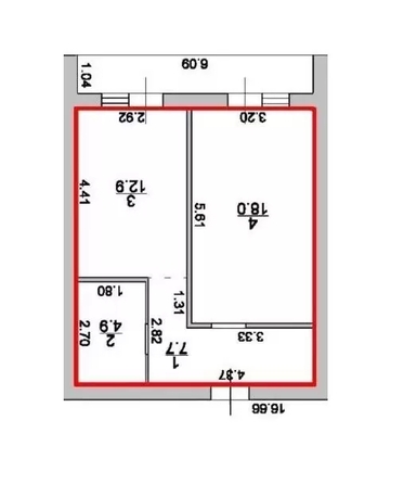 
  Продается 1-комн. квартира 43.5 м². Фото 10.