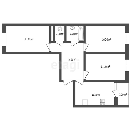 
   Продам 4-комнатную, 89.6 м², Гражданская ул, 3а

. Фото 9.