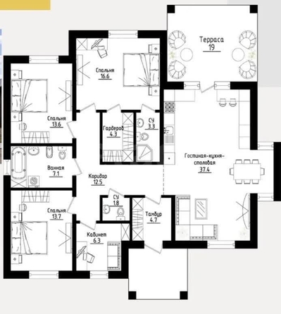 
  Продается дом 152.3 м². Фото 2.