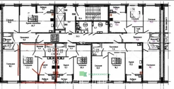 
  Продается 1-комн. квартира 42.7 м², в ЖК Высота, литер 4.2. Фото 2.