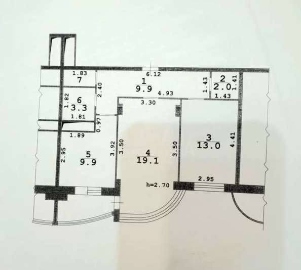 
  Продается 2-комн. квартира 58.9 м². Фото 2.