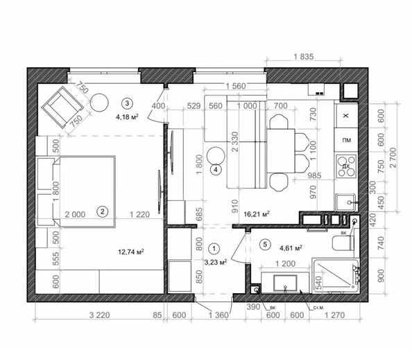 
  Продается 1-комн. квартира 40.2 м². Фото 8.