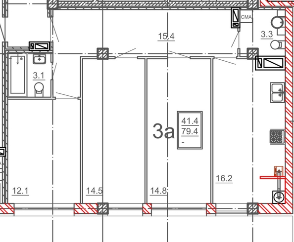 
  Продается 3-комн. квартира 79.4 м². Фото 8.