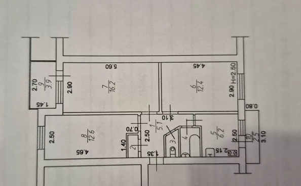
  Продается 3-комн. квартира 57.1 м². Фото 16.
