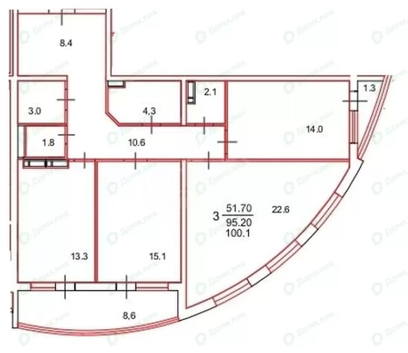 
  Продается 3-комн. квартира 107 м². Фото 9.