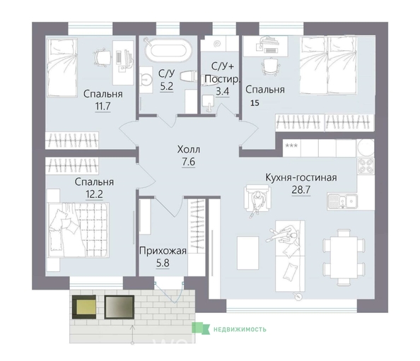 
  Продается дом 95 м². Фото 7.