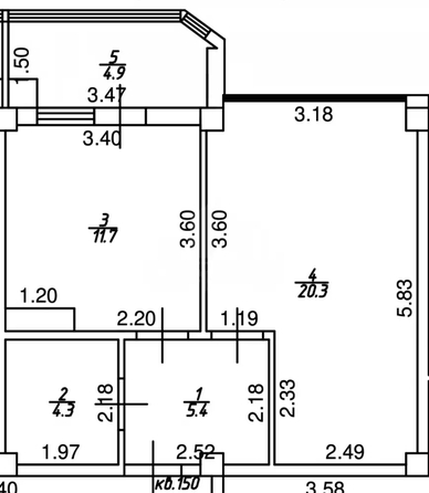
  Продается 1-комн. квартира 44 м². Фото 2.