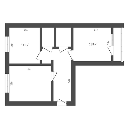 
   Продам 2-комнатную, 53 м², Гоголя ул, 44/1

. Фото 12.