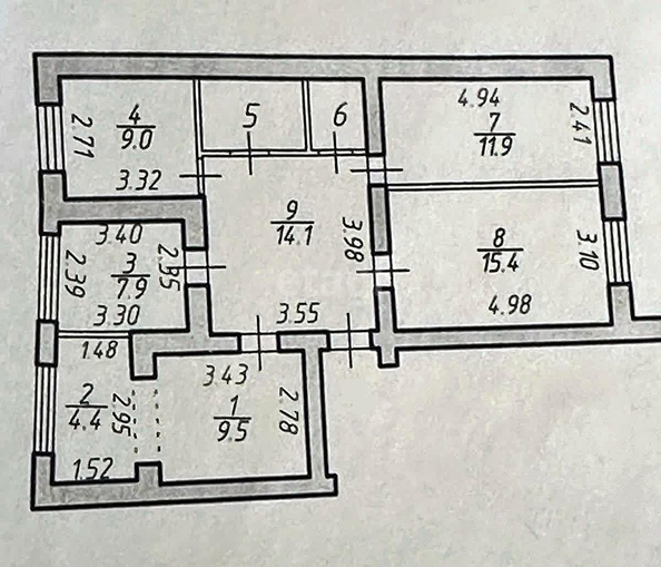 
   Продам 3-комнатную, 83 м², Куйбышева ул, 46а

. Фото 12.