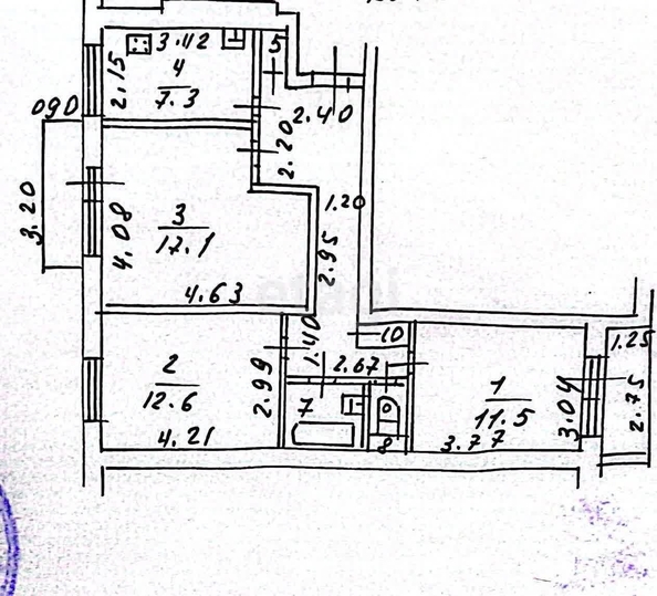 
   Продам 3-комнатную, 70 м², Доваторцев ул, 46

. Фото 19.