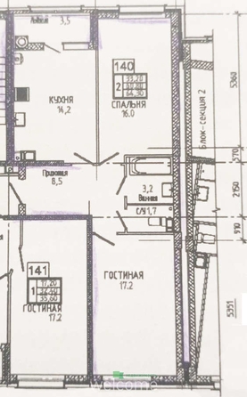 
  Продается 2-комн. квартира 63.4 м², в ЖК Высота, литер 4.1. Фото 21.