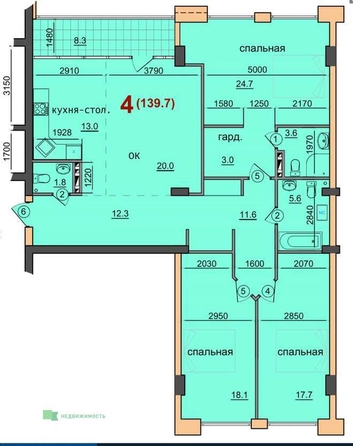 
  Продается 4-комн. квартира 141.3 м². Фото 22.