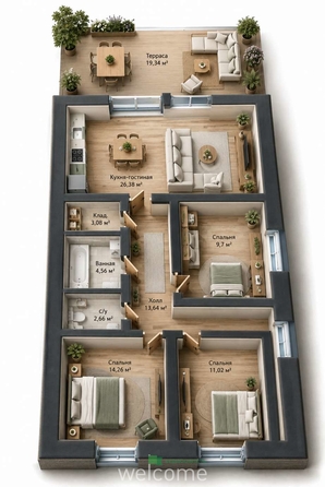 
  Продается дом 105 м². Фото 21.