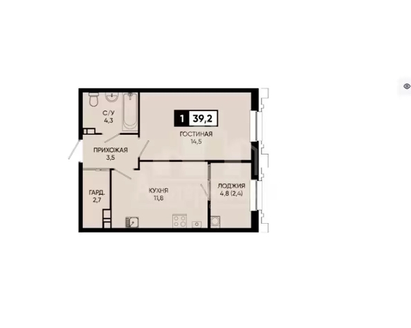 
  Продается 1-комн. квартира 41.6 м². Фото 7.