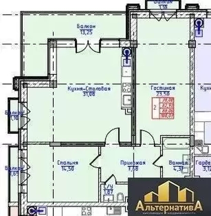
  Продается 2-комн. квартира 100 м². Фото 4.