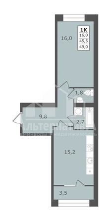 
  Продается 1-комн. квартира 49 м². Фото 1.