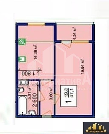 
  Продается 1-комн. квартира, 47.2 м², Замковая ул
. Фото 2.