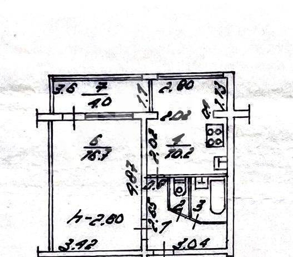 
   Продам 1-комнатную, 38.4 м², Ленинградская ул

. Фото 16.