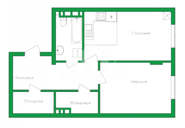 
  Продается 1-комн. квартира 40.3 м². Фото 16.