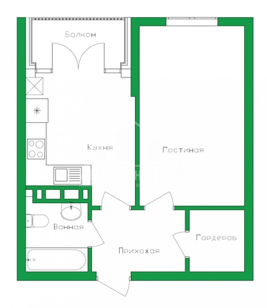 
  Продается 1-комн. квартира 40.3 м². Фото 18.
