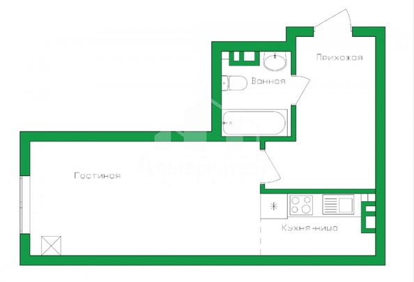
  Продается 1-комн. квартира 40.3 м². Фото 19.