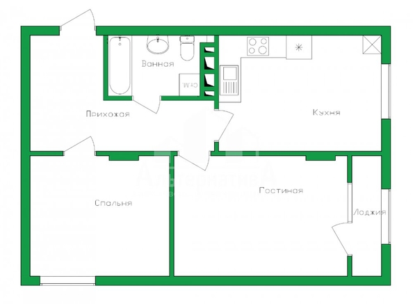 
   Продам 2-комнатную, 61.5 м², Гоголя ул

. Фото 16.