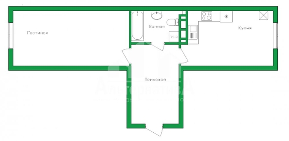 
  Продается 1-комн. квартира 33 м². Фото 21.