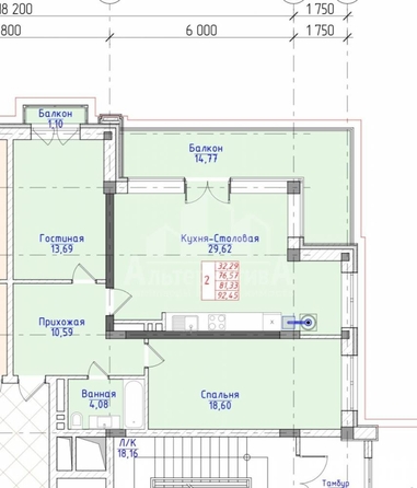 
  Продается 3-комн. квартира 92 м². Фото 3.