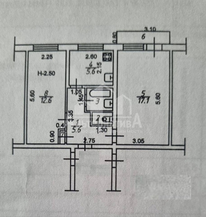 
   Продам 2-комнатную, 45 м², Советская ул

. Фото 1.