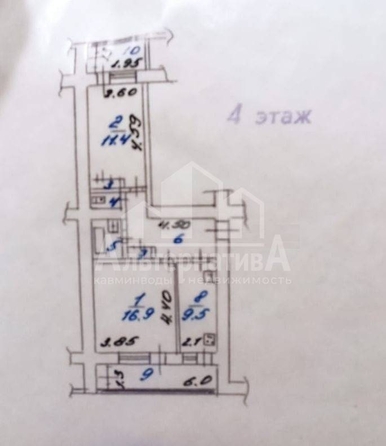 
  Продается 2-комн. квартира, 55 м², Пушкина ул
. Фото 15.